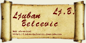 Ljuban Belčević vizit kartica